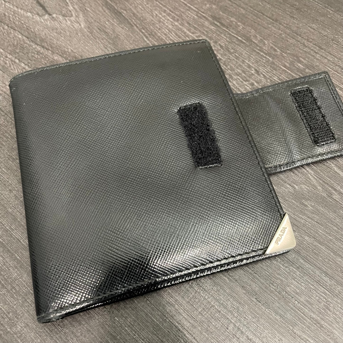 PRADA Men's Black Leather Wallet