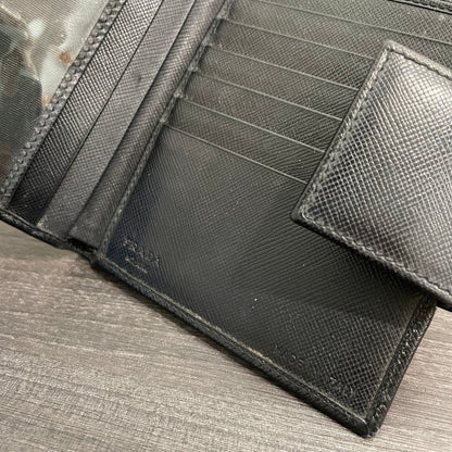 PRADA Men's Black Leather Wallet