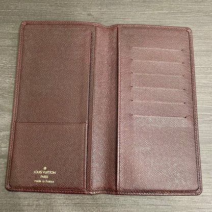 LOUIS VUITTON Brown Leather Checkbook Holder