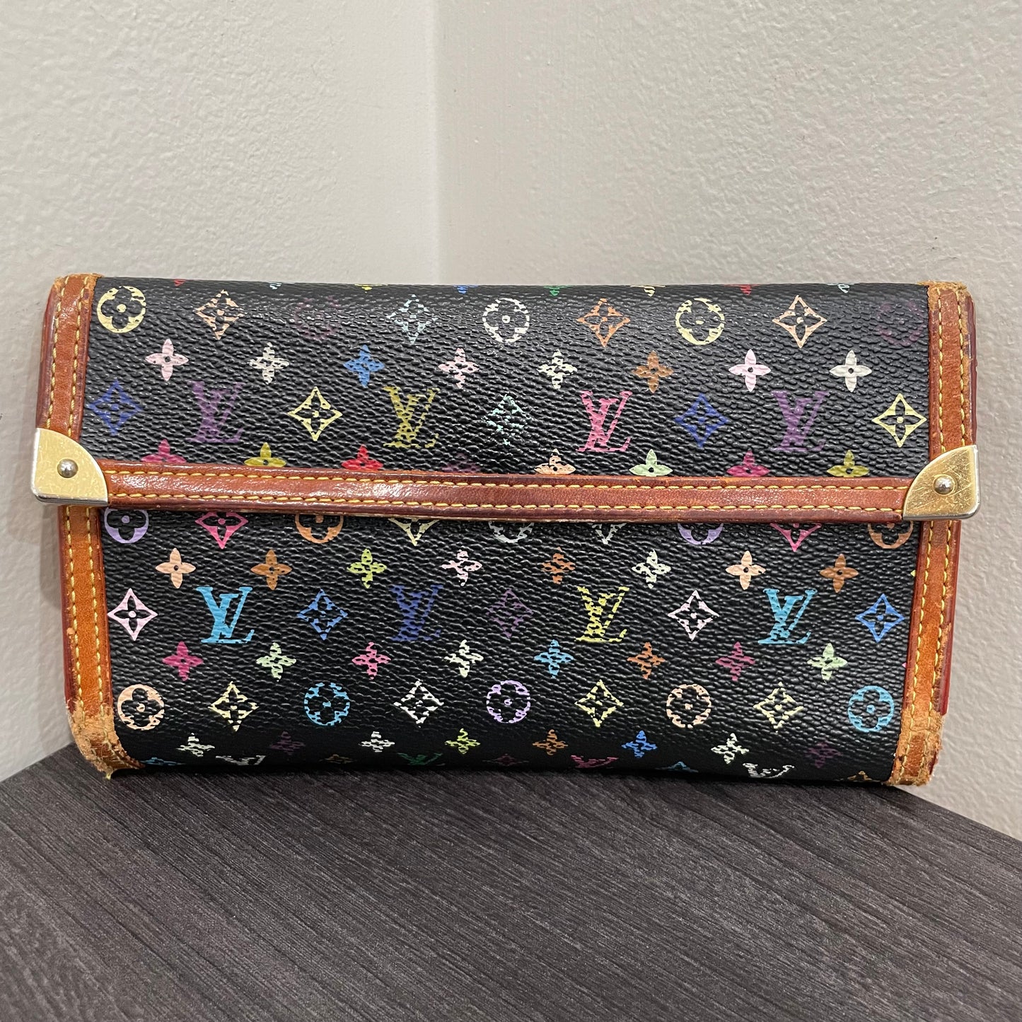 LOUIS VUITTON Multicolor Black Wallet