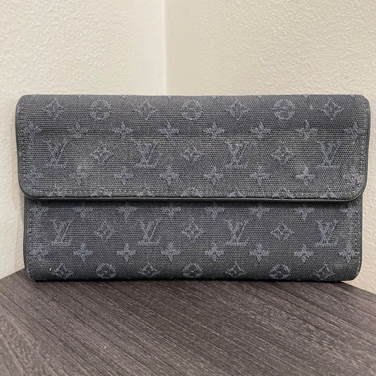 LOUIS VUITTON Navy Monogram Canvas Wallet