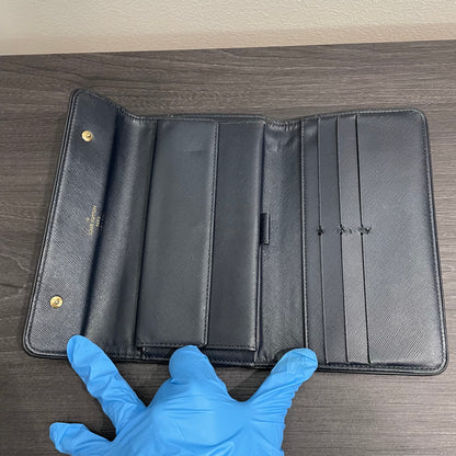 LOUIS VUITTON Navy Monogram Canvas Wallet