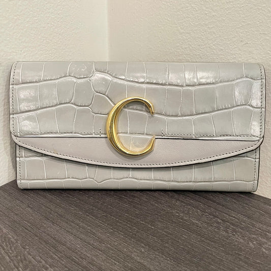 CHLOE Gray Leather Wallet