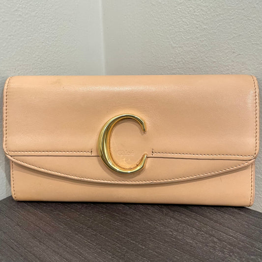 CHLOE Beige Leather Wallet