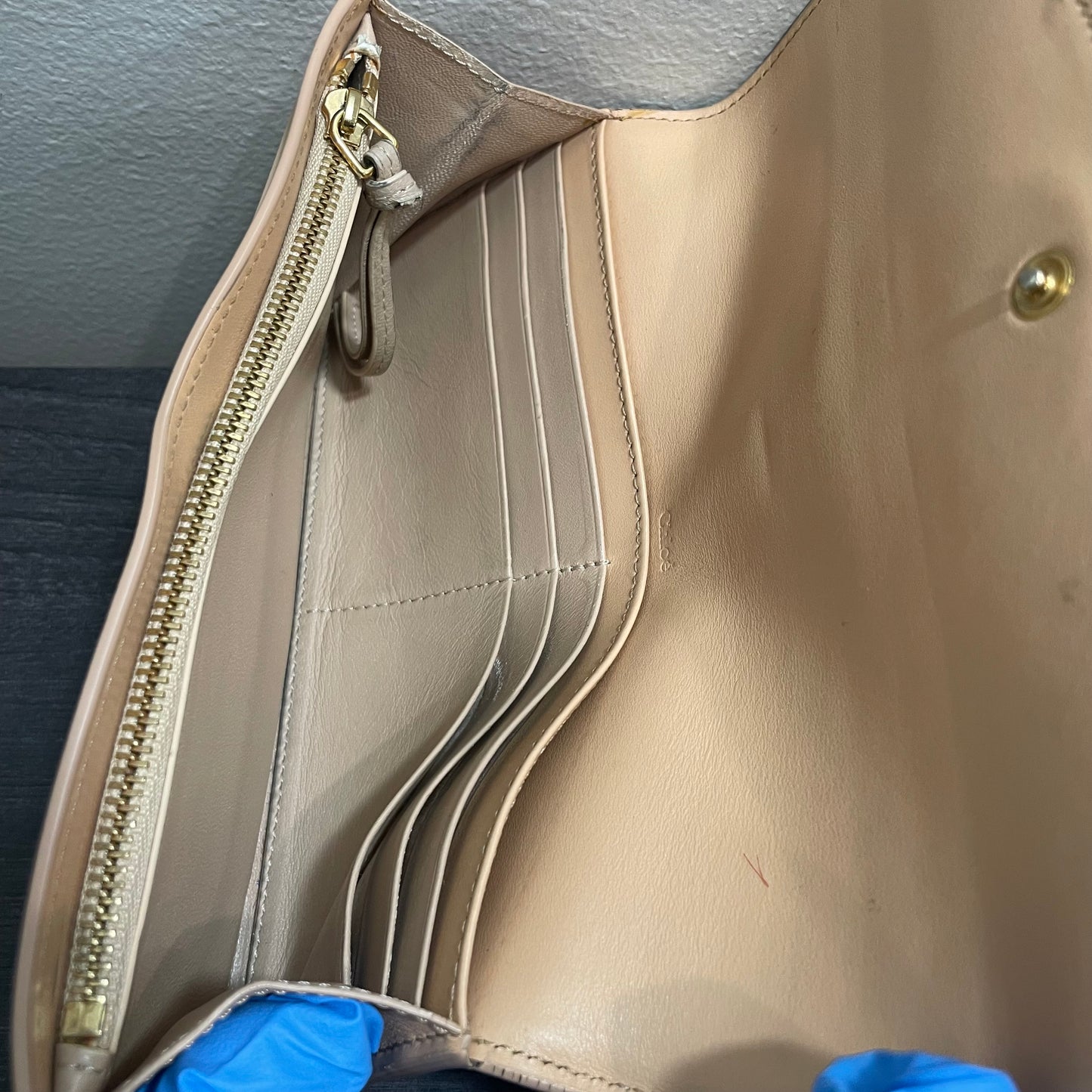 CHLOE Beige Leather Wallet