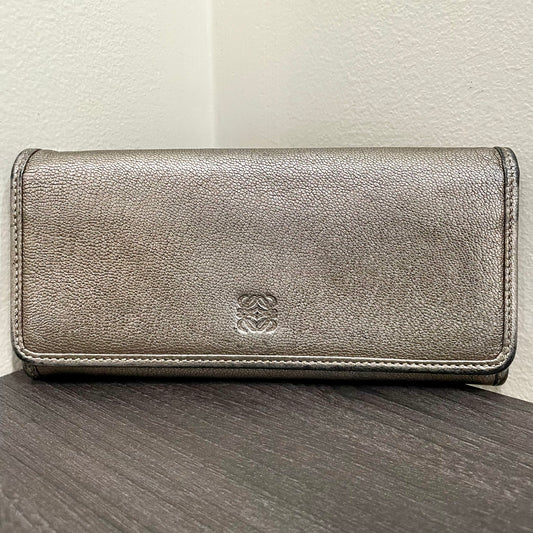 LOEWE Silver Leather Wallet