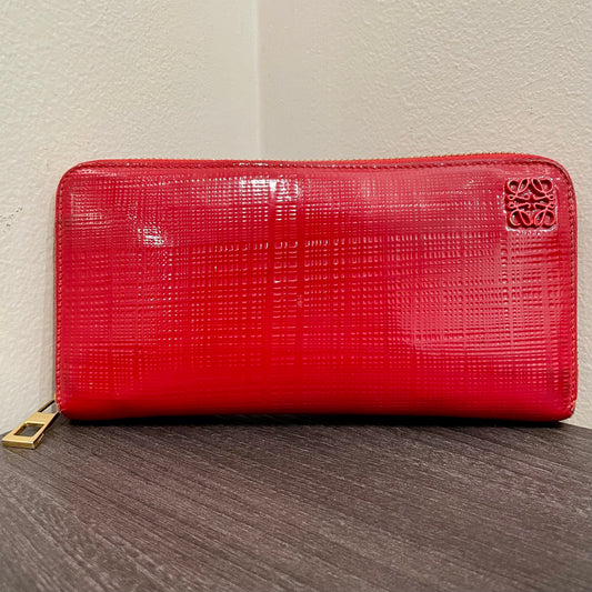 LOEWE Red Zippy Wallet