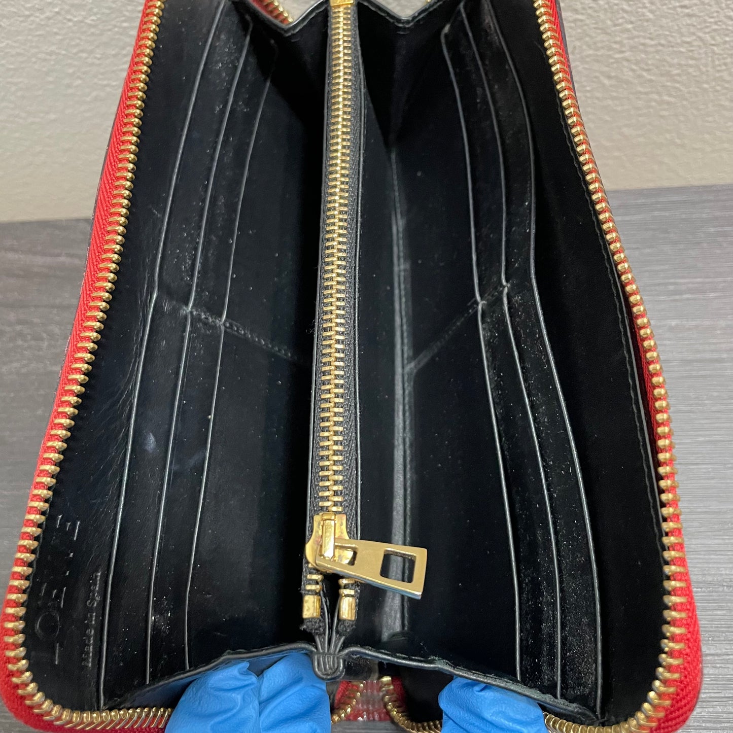 LOEWE Red Zippy Wallet