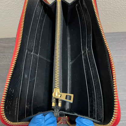 LOEWE Red Zippy Wallet