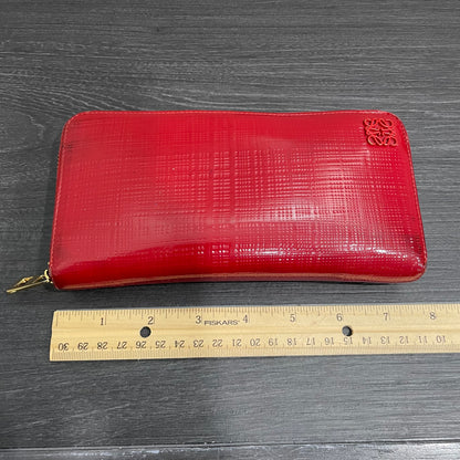 LOEWE Red Zippy Wallet