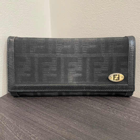 FENDI Black Canvas Wallet