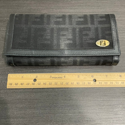 FENDI Black Canvas Wallet