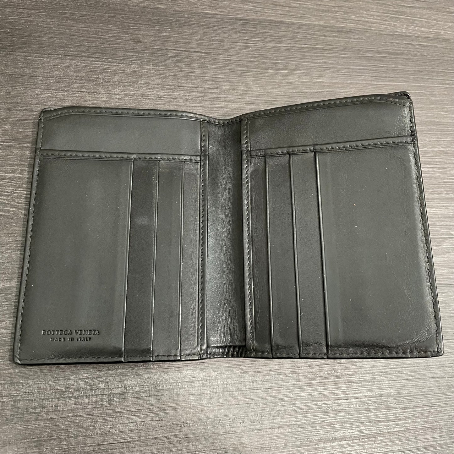 BOTTEGA VENETA Men's Black Weave Wallet