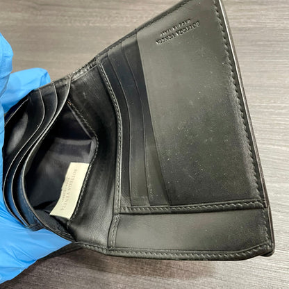 BOTTEGA VENETA Men's Black Weave Wallet