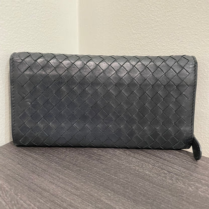 BOTTEGA VENETA Black Weave Wallet