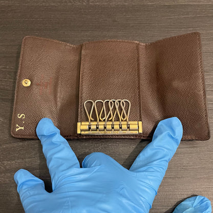 LOUIS VUITTON Damier Ebene Key Case (6 Rings)