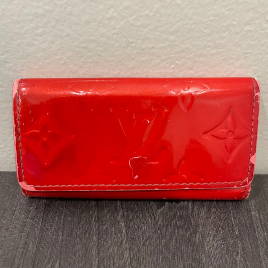 LOUIS VUITTON Vernis Red Key Case (4 Rings)