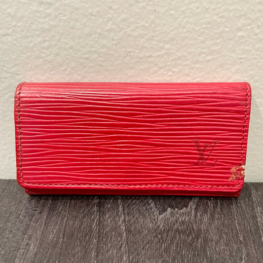 LOUIS VUITTON Red Epi Key Case (4 Rings)