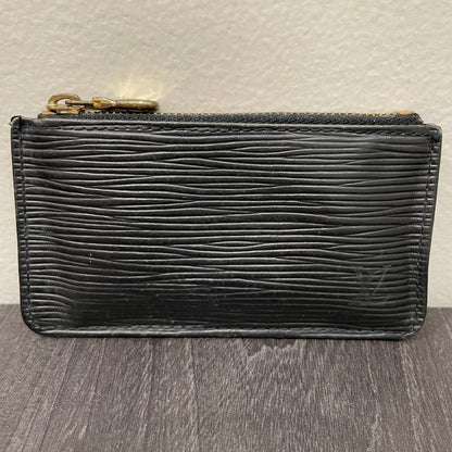 LOUIS VUITTON Black Epi Coin Case