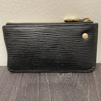 LOUIS VUITTON Black Epi Coin Case