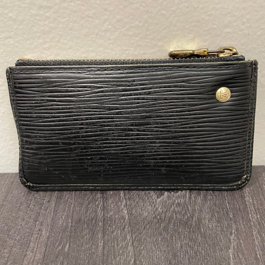 LOUIS VUITTON Black Epi Coin Case