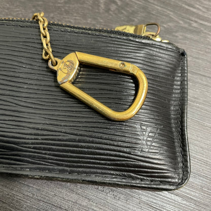 LOUIS VUITTON Black Epi Coin Case