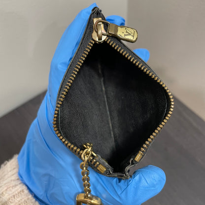 LOUIS VUITTON Black Epi Coin Case