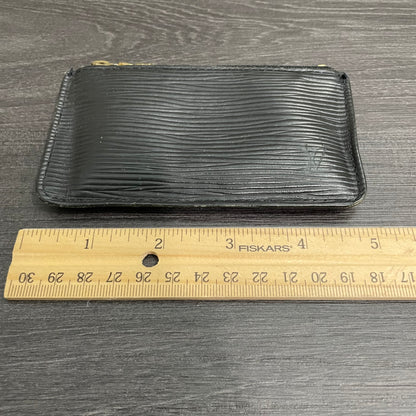 LOUIS VUITTON Black Epi Coin Case
