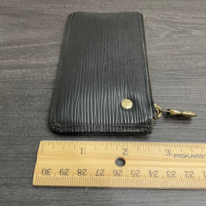 LOUIS VUITTON Black Epi Coin Case