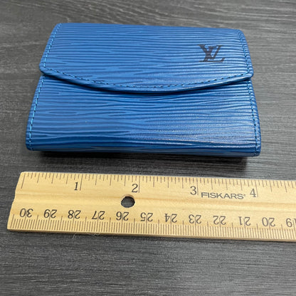 LOUIS VUITTON Blue Epi Coin Case