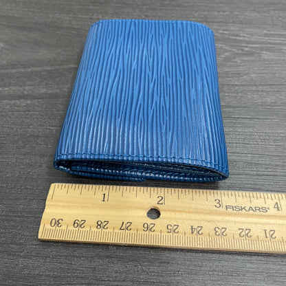 LOUIS VUITTON Blue Epi Coin Case