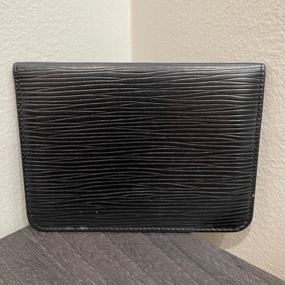 LOUIS VUITTON Black Epi Card Case
