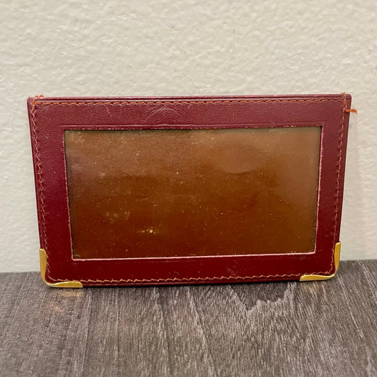 CARTIER Red Leather Card Case