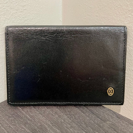 CARTIER Black Leather Card Case