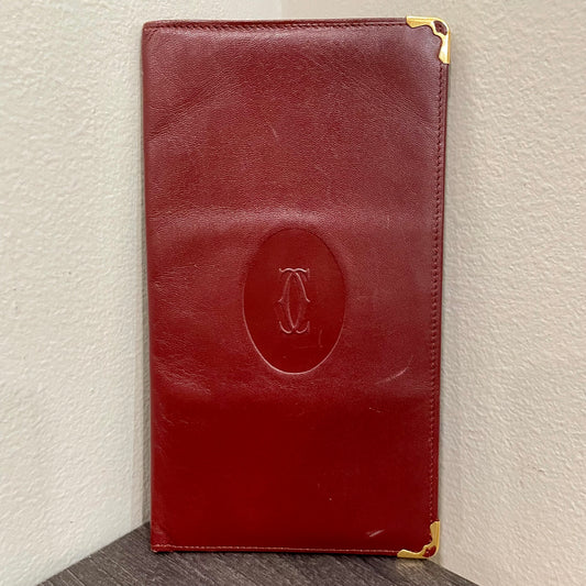 CARTIER Leather Checkbook Holder