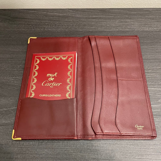 CARTIER Leather Checkbook Holder