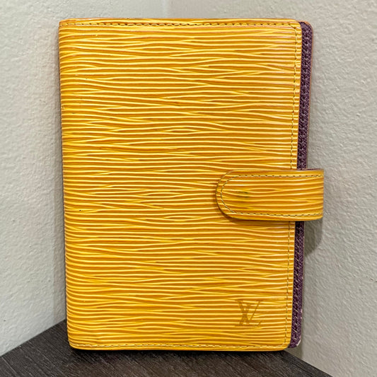 LOUIS VUITTON Yellow Epi Agenda PM