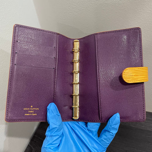 LOUIS VUITTON Yellow Epi Agenda PM