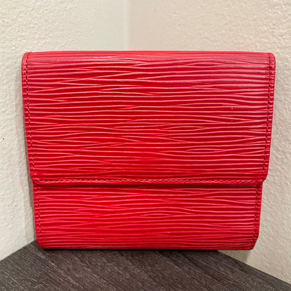 LOUIS VUITTON Red Epi Leather Wallet