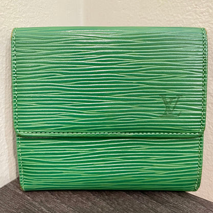 LOUIS VUITTON Green Epi Leather Wallet