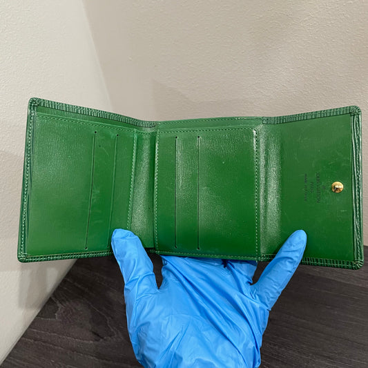 LOUIS VUITTON Green Epi Leather Wallet