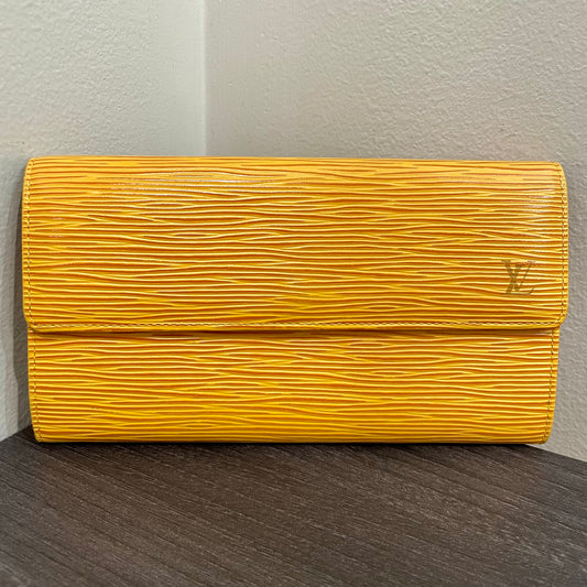 LOUIS VUITTON Yellow Epi Leather Wallet