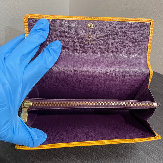 LOUIS VUITTON Yellow Epi Leather Wallet