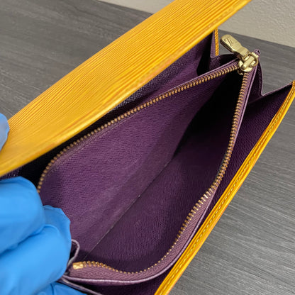 LOUIS VUITTON Yellow Epi Leather Wallet