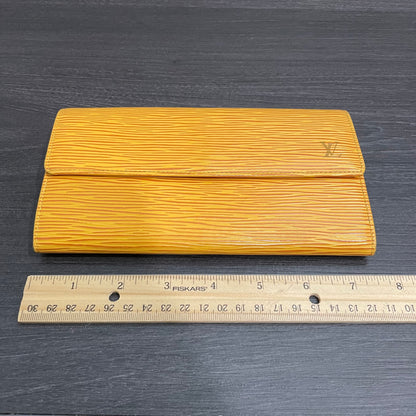 LOUIS VUITTON Yellow Epi Leather Wallet