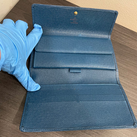 LOUIS VUITTON Blue Epi Leather Wallet