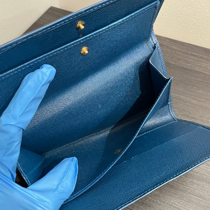 LOUIS VUITTON Blue Epi Leather Wallet