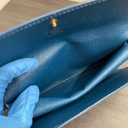 LOUIS VUITTON Blue Epi Leather Wallet
