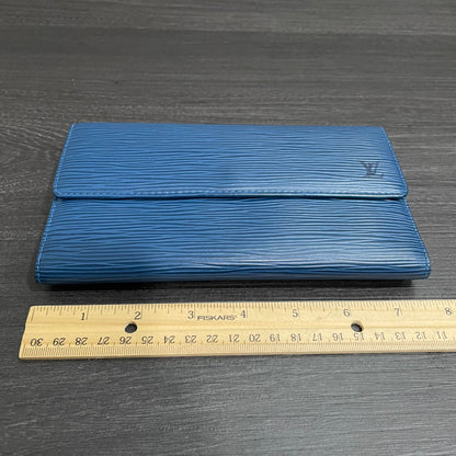 LOUIS VUITTON Blue Epi Leather Wallet