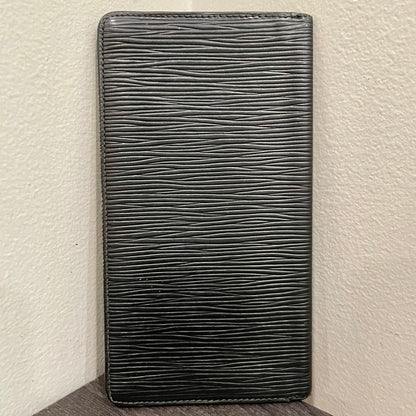 LOUIS VUITTON Black Epi Checkbook Holder